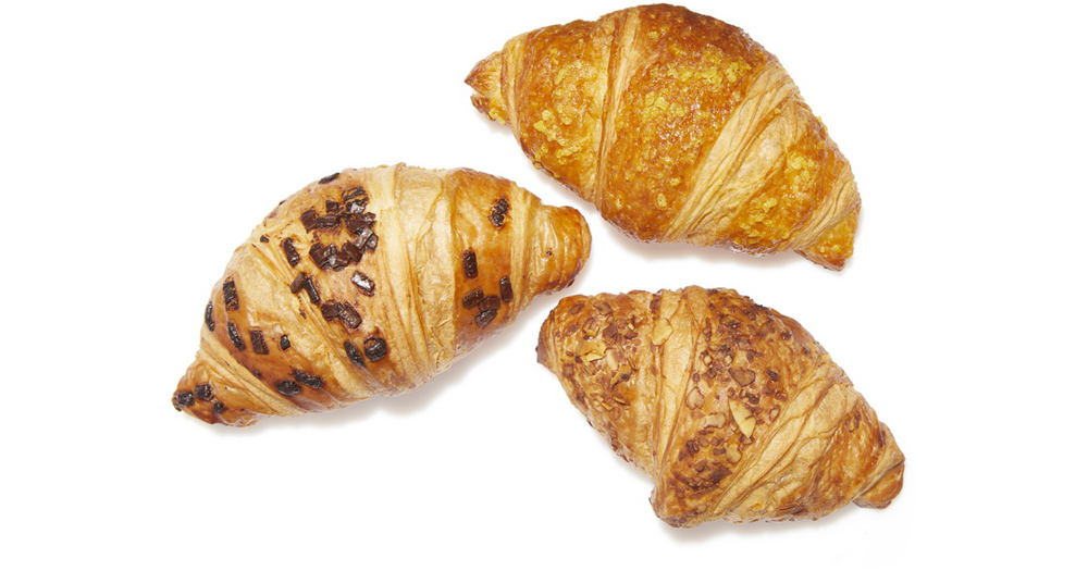 Assortiment gevulde mini croissants 