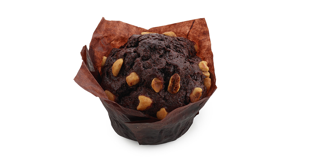 Zwarte chocolade muffin