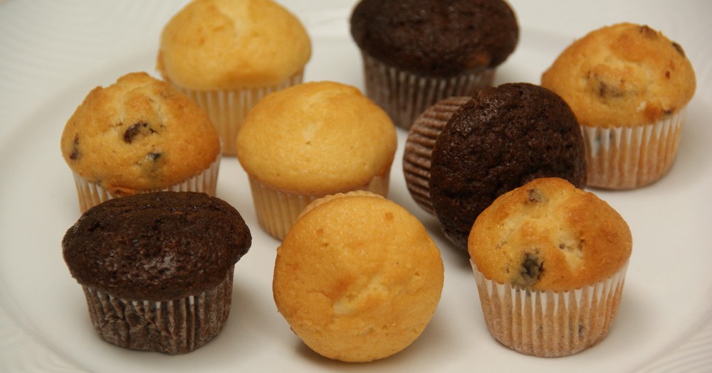 Mini muffins chocolade