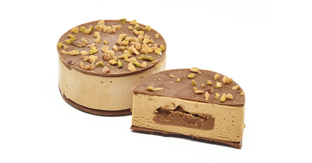 Gebak schijf caramel/praliné