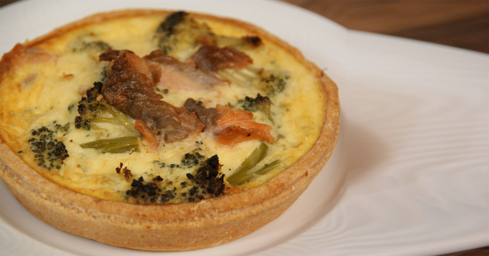 Quiche cuite saumon brocoli