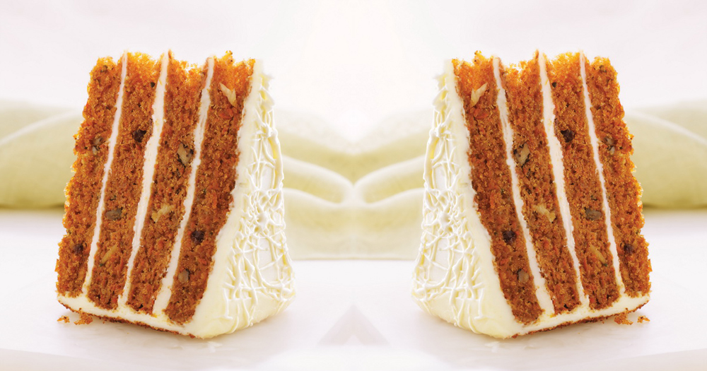 Four High carrot cake