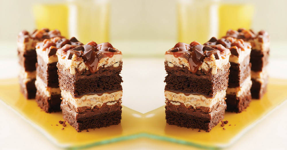 Chocolate peanut butter stack