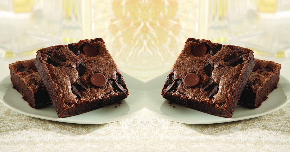 Triple chocolate brownie