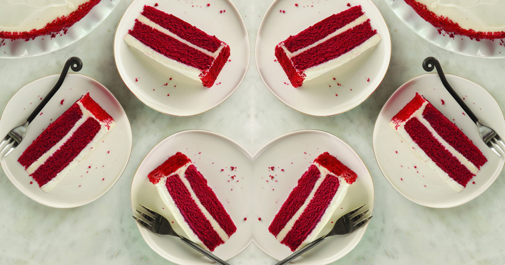 The red velvet cake